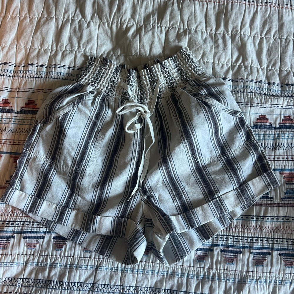 Striped Drawstring Women's Shorts